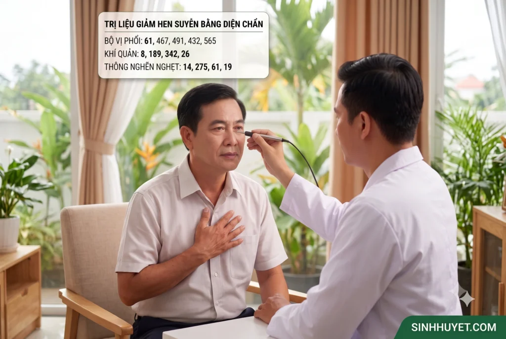 Phác đồ diện chẩn trị Hen Suyễn